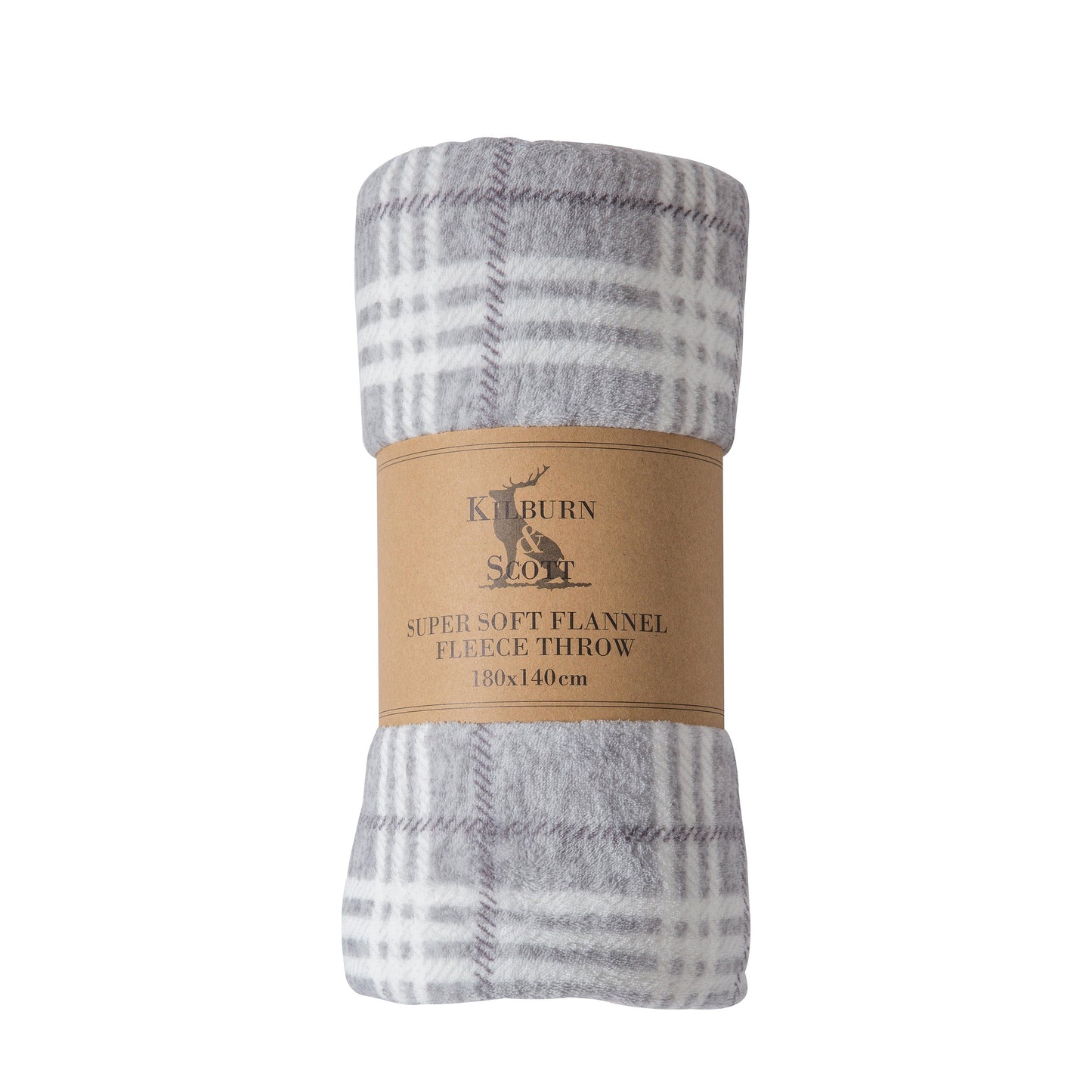 Checkmate Rolled Fleece Silver