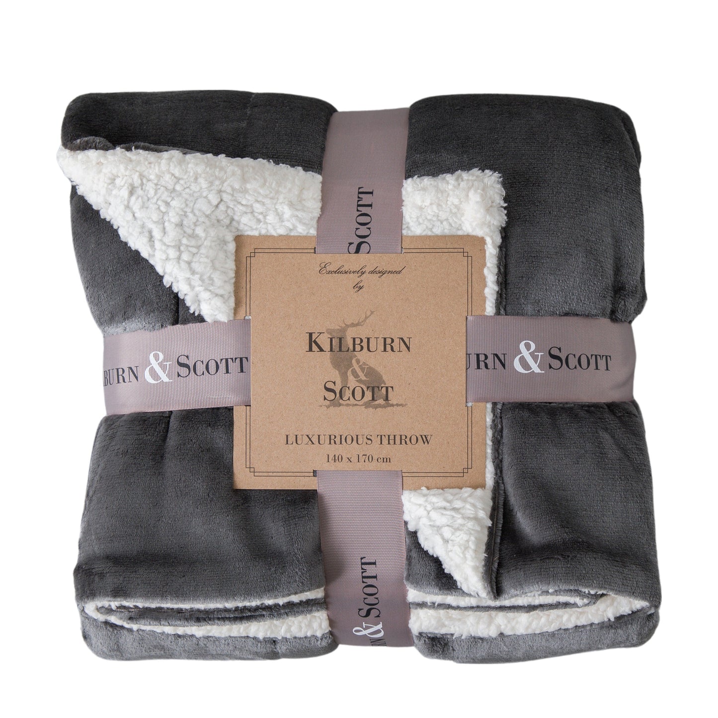 Sterling Sherpa Throw Grey