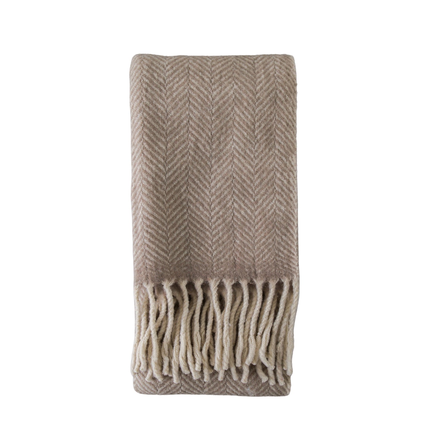Wool Throw Taupe