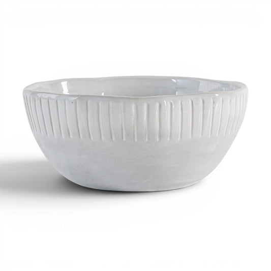 Organic Ridged Bowl White (4pk)