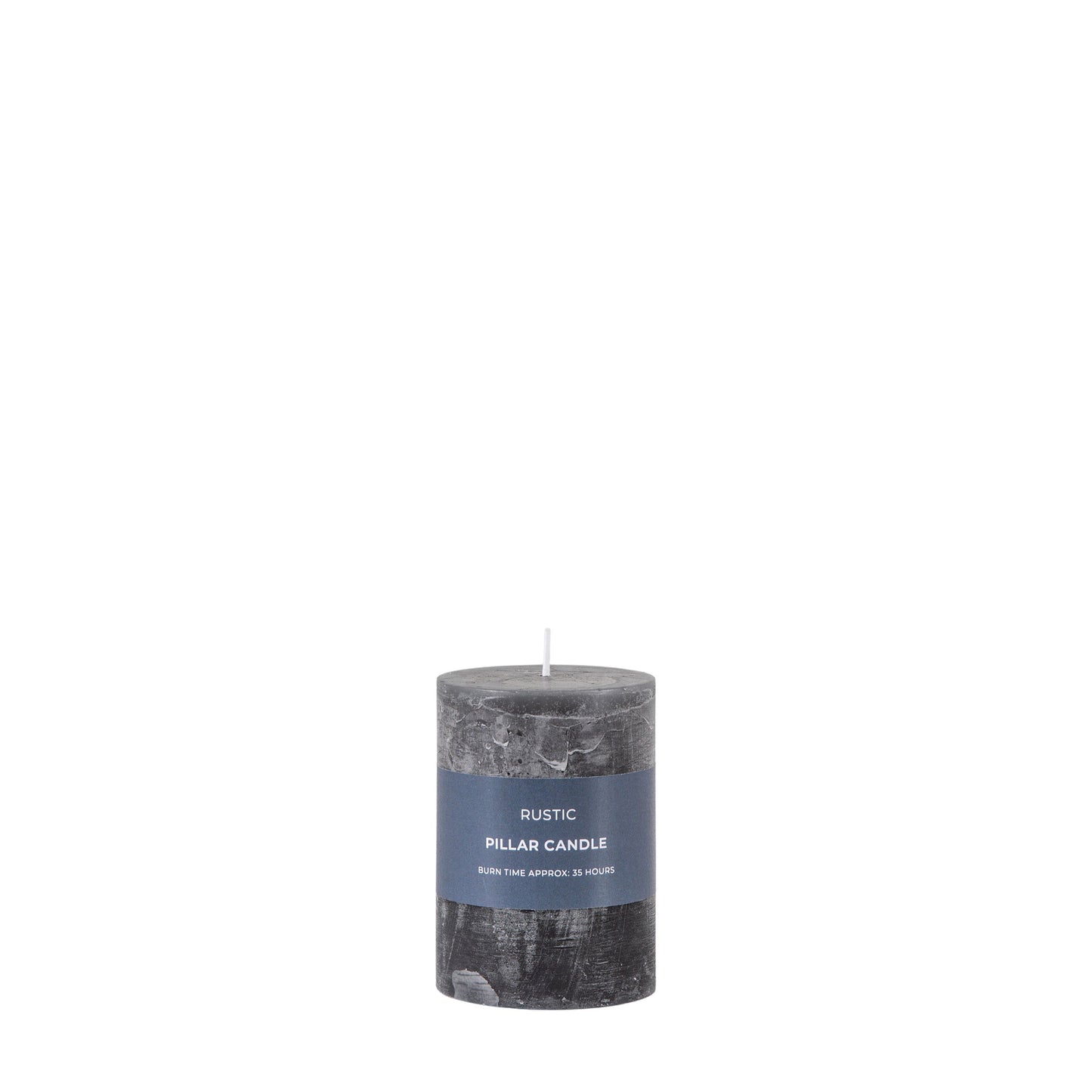 Pillar Candle Rustic Slate 2pk Small