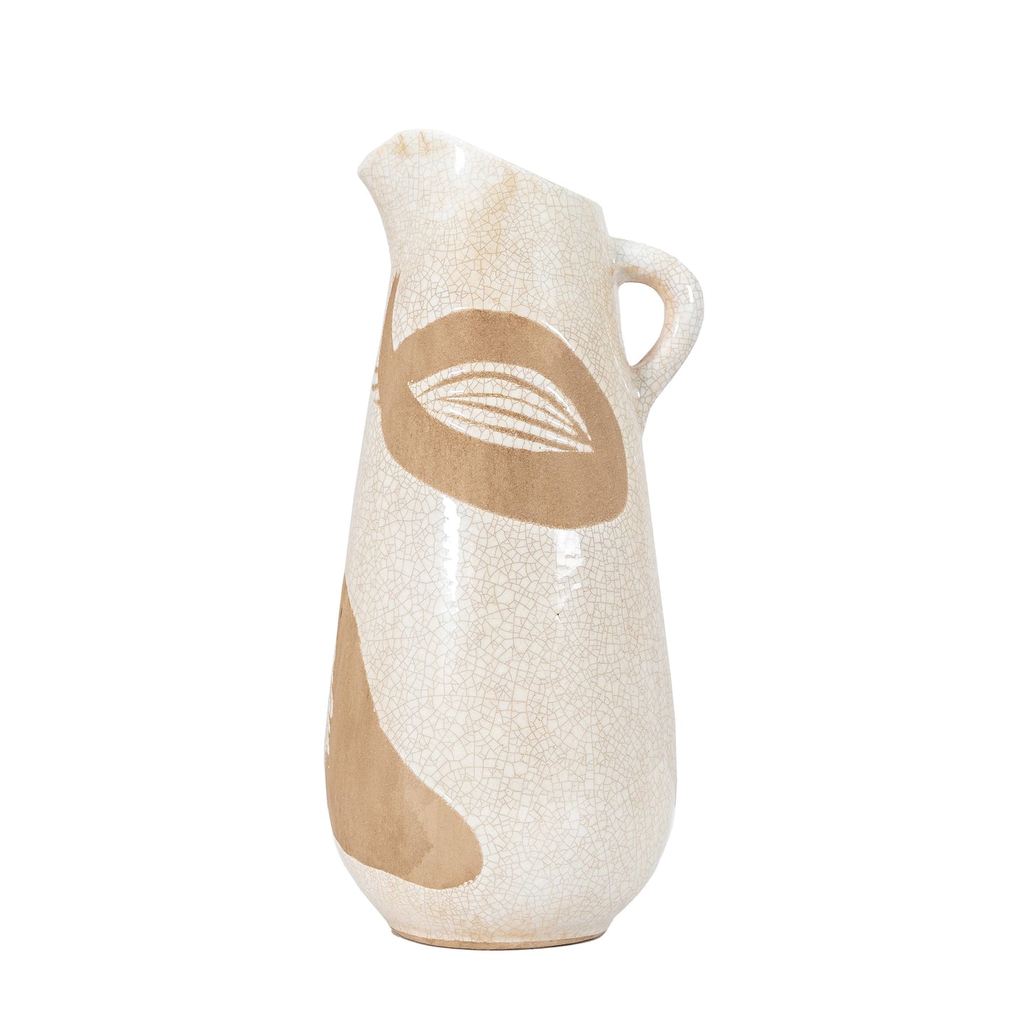 Goya Pitcher Vase Reactive WhteBrown