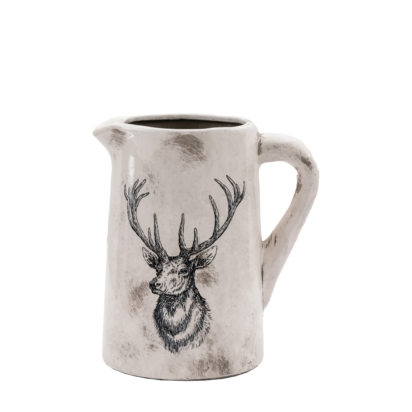 Stag Pitcher Vase Medium Distressed