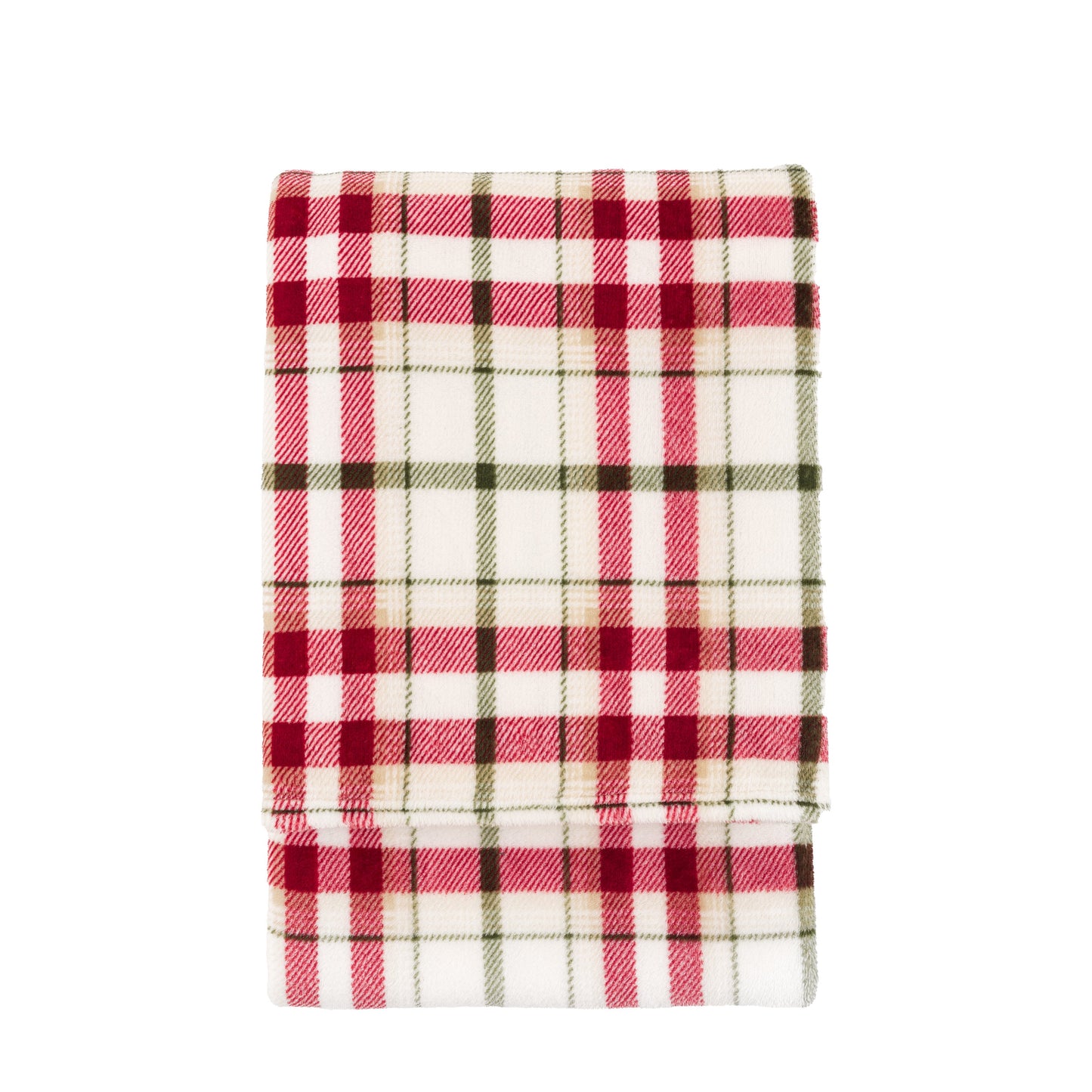 Heritage Check Rolled Fleece Red