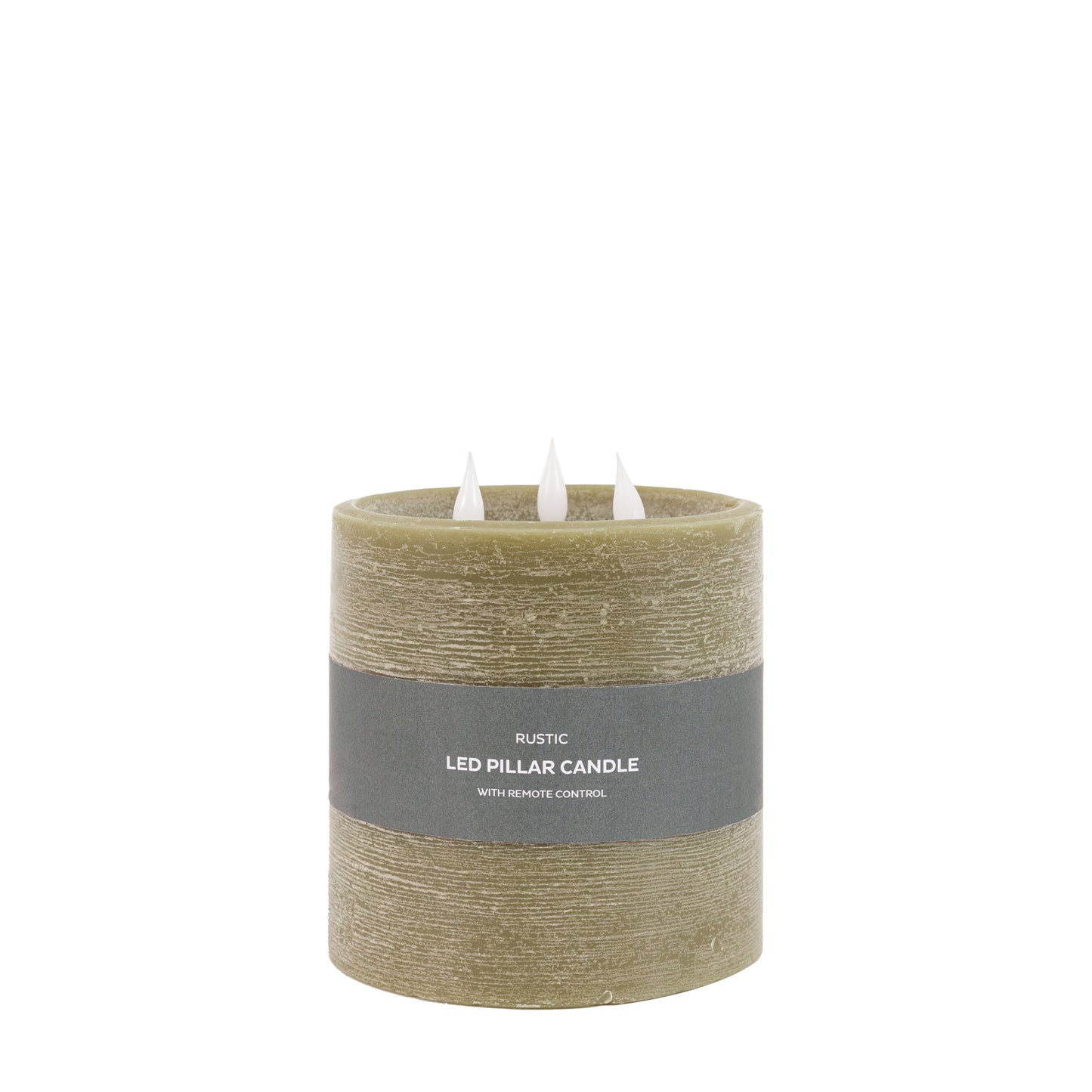 LED 3 Wick Candle Olive