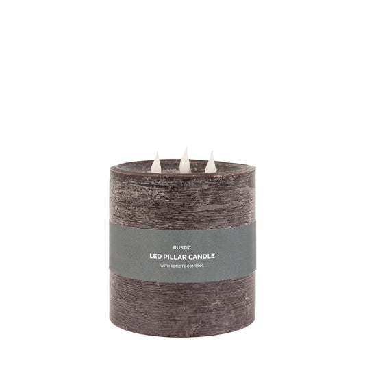 LED 3 Wick Candle Mocha
