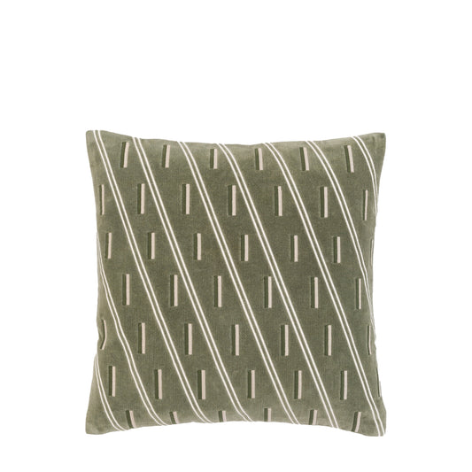 Noa Velvet Cushion Olive