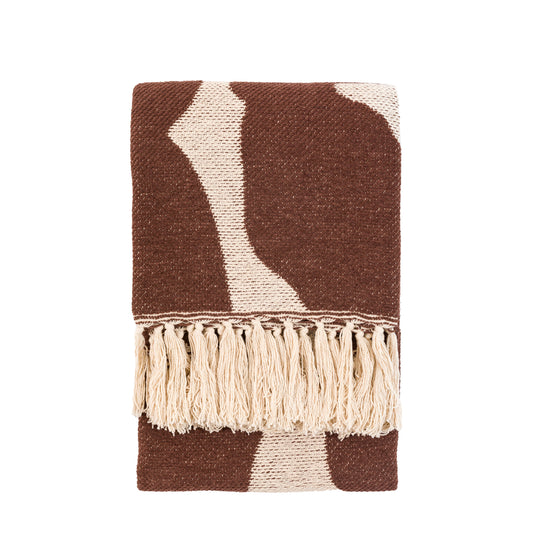 Alma Abstract Throw Chocolate