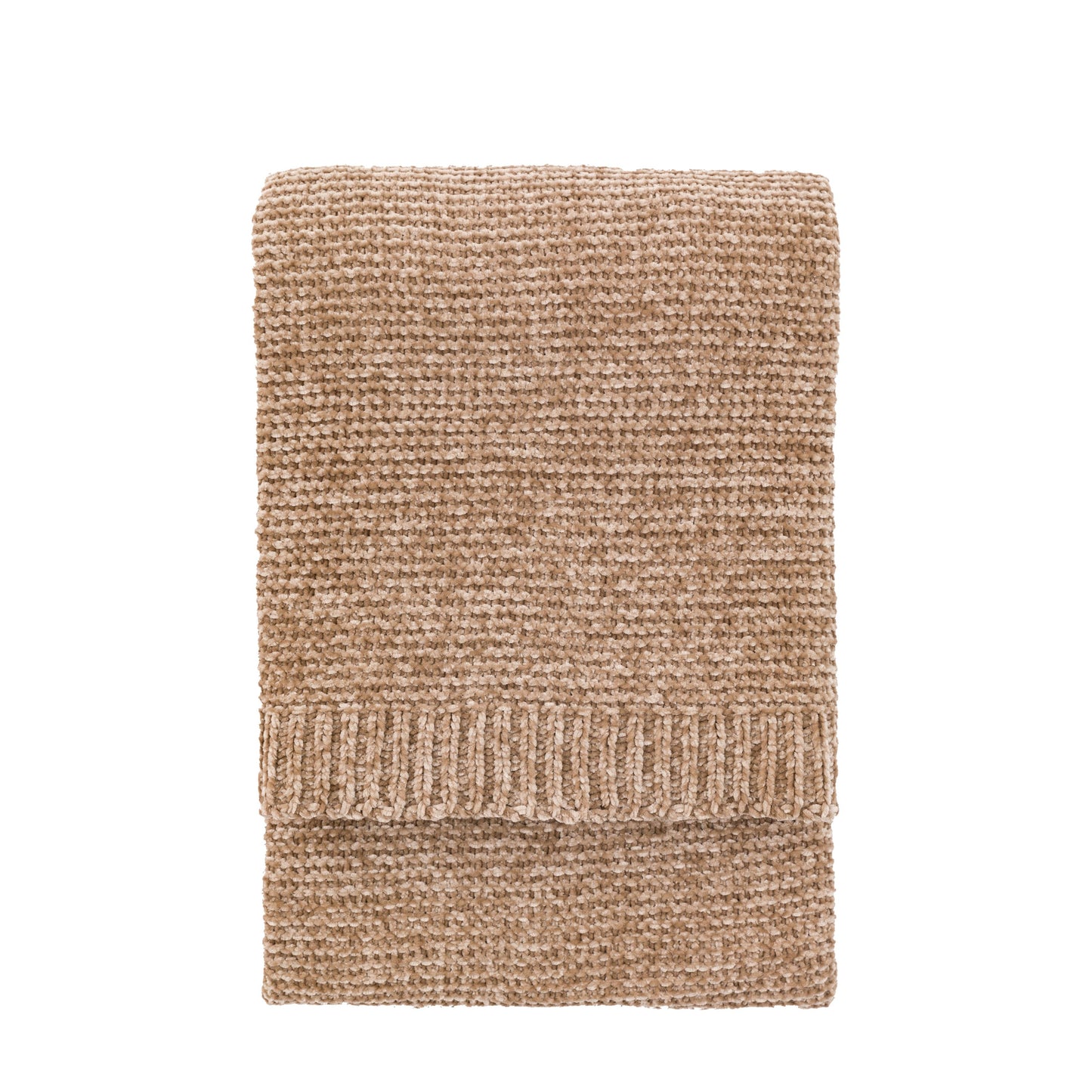 Deco Luxe Chunky Chenille Throw Taupe