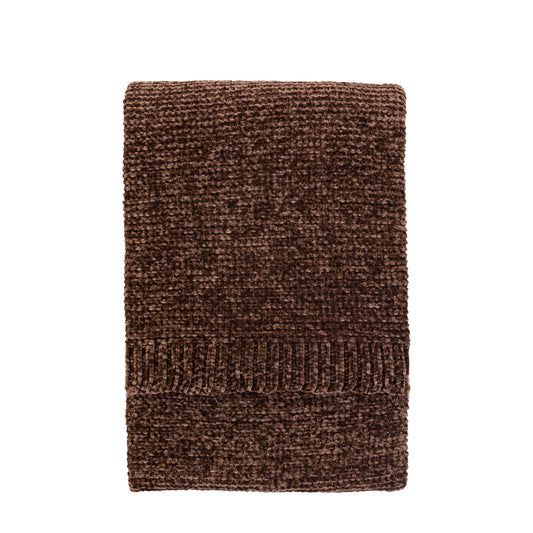 Deco Luxe Chunky Chenille Throw Chocolate