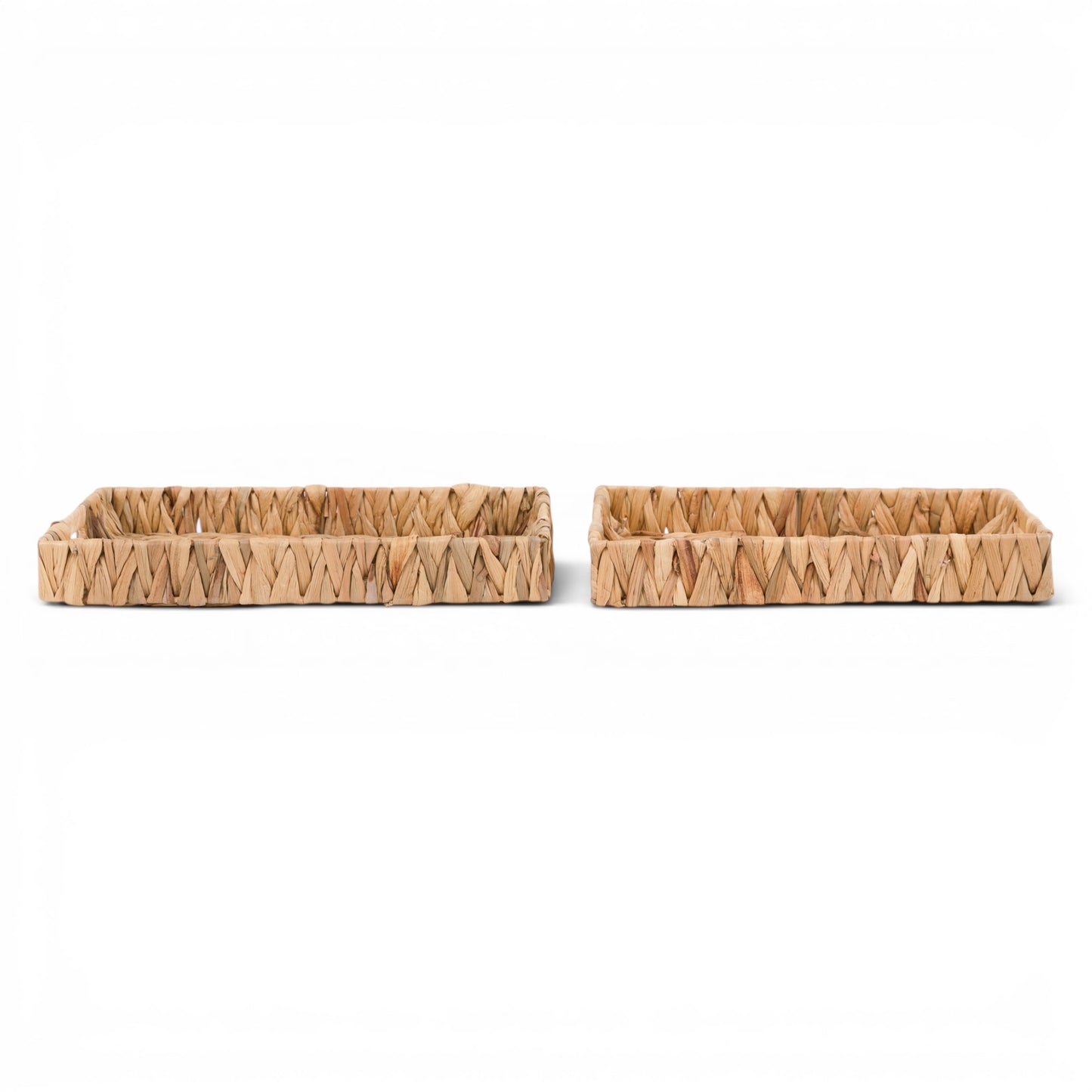 Alma Woven Rectangle Trays Natural Set of 2