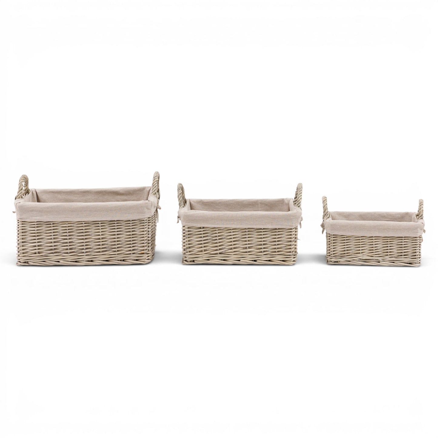 Rama Lined Baskets Natural Set of 3