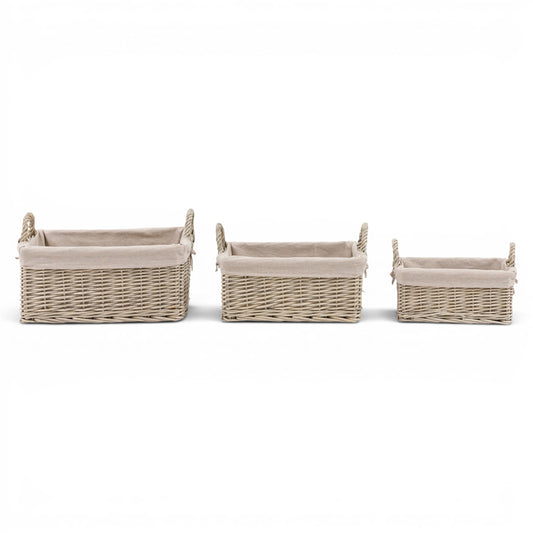 Rama Lined Baskets Natural Set of 3
