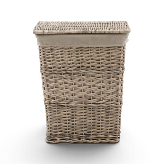 Lina Lined Laundry Basket Grey