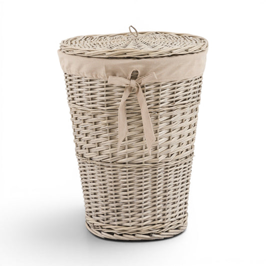 Lina Lined Laundry Basket Natural