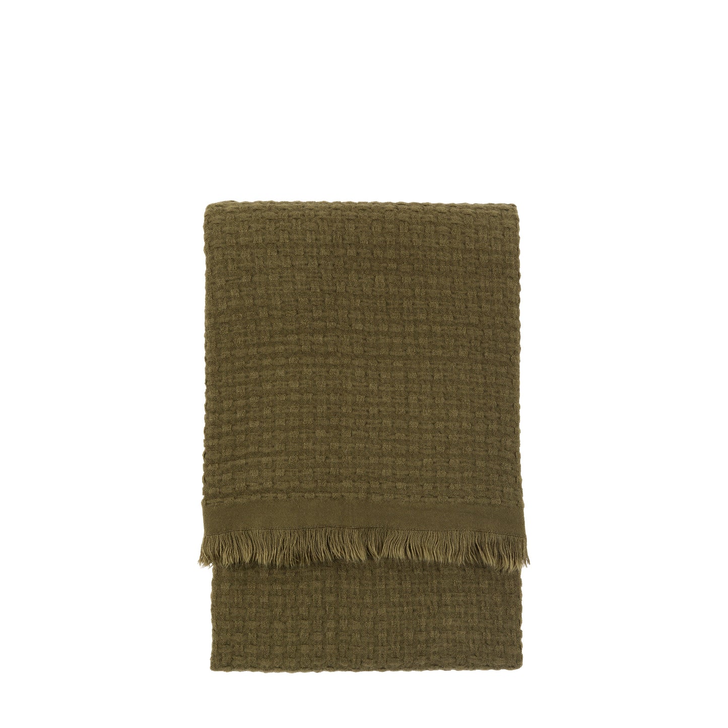 Soft Touch Waffle Throw Olive