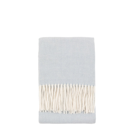 Cassis Herringbone Throw Blue