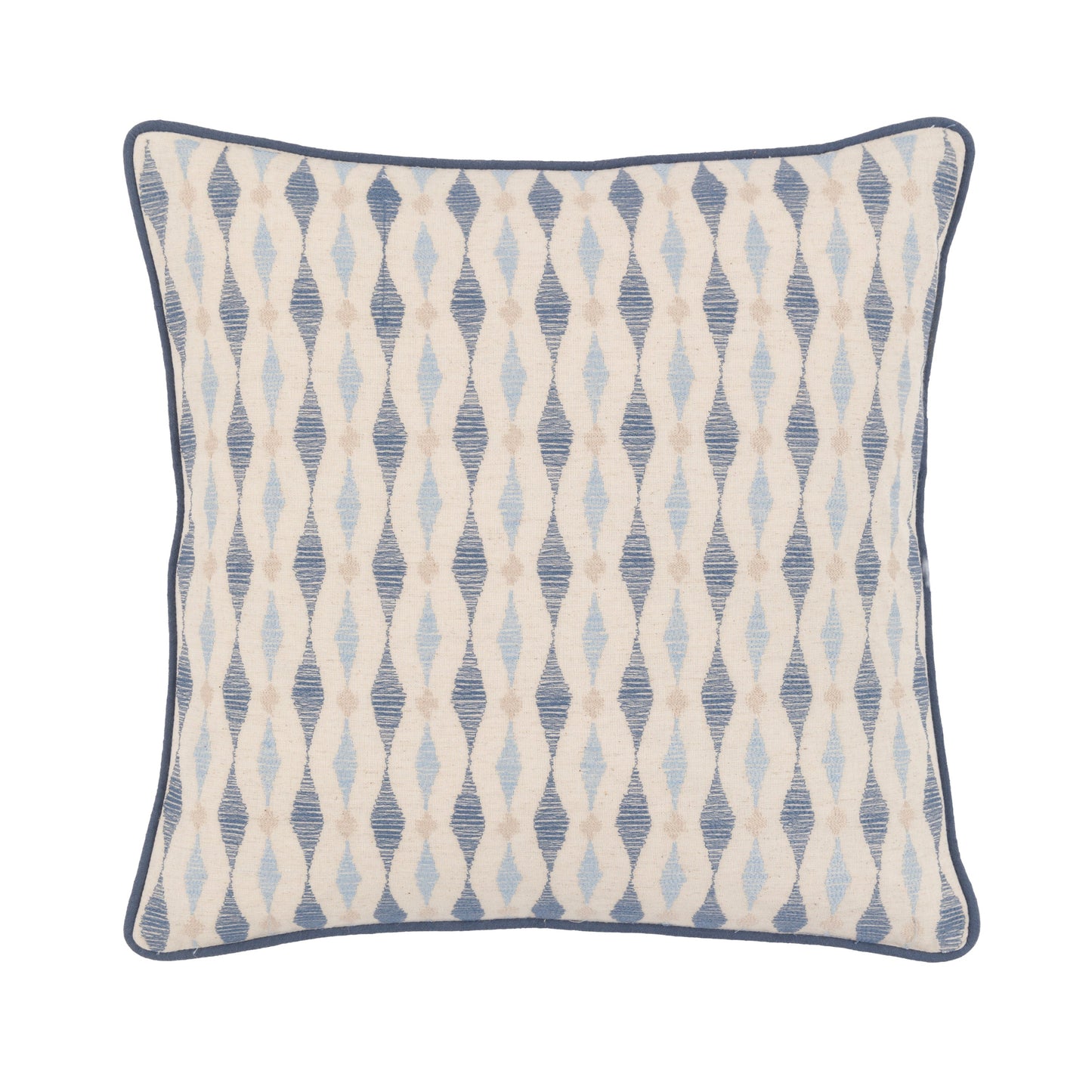 Sierra Ikat Embellished Cushion Ink Blue