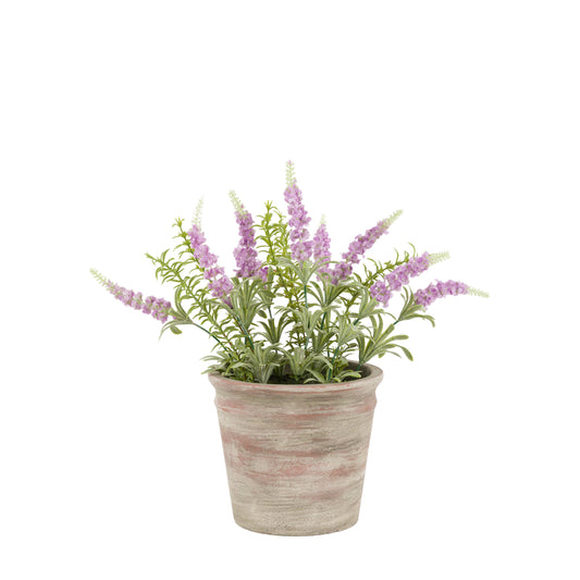 Faux Potted Rustic Lilac Lavendar