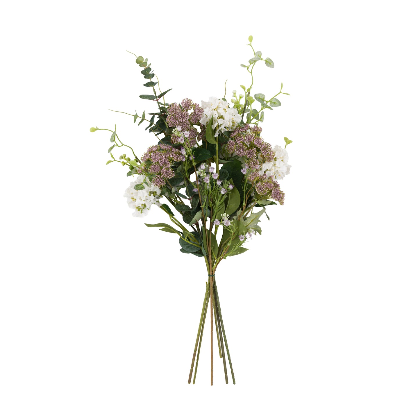 Faux Lilac Mixed Wrapped Bouquet