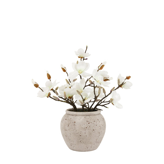 Faux Magnolia Vase Arrangement