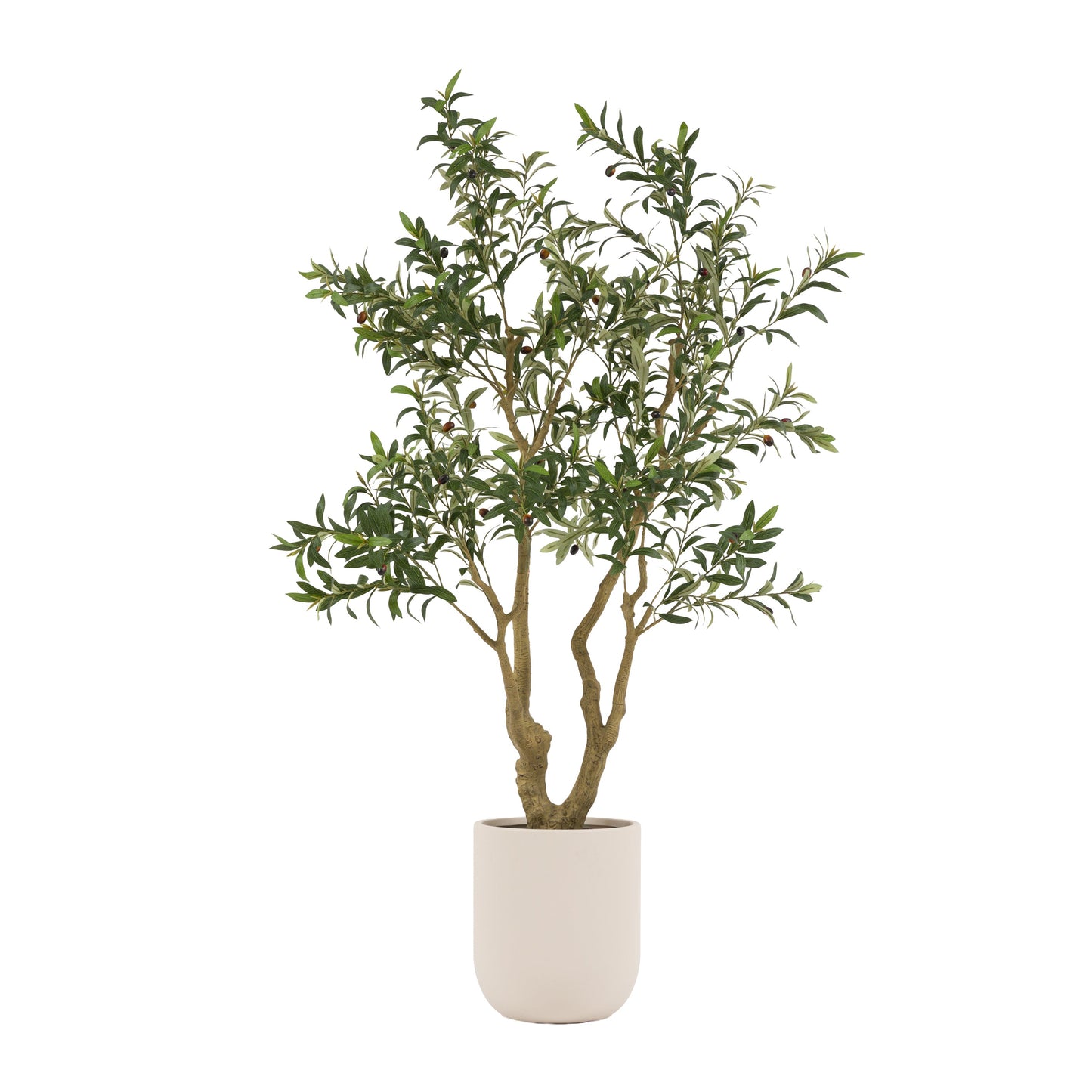 Faux Olive Tree in White Pot