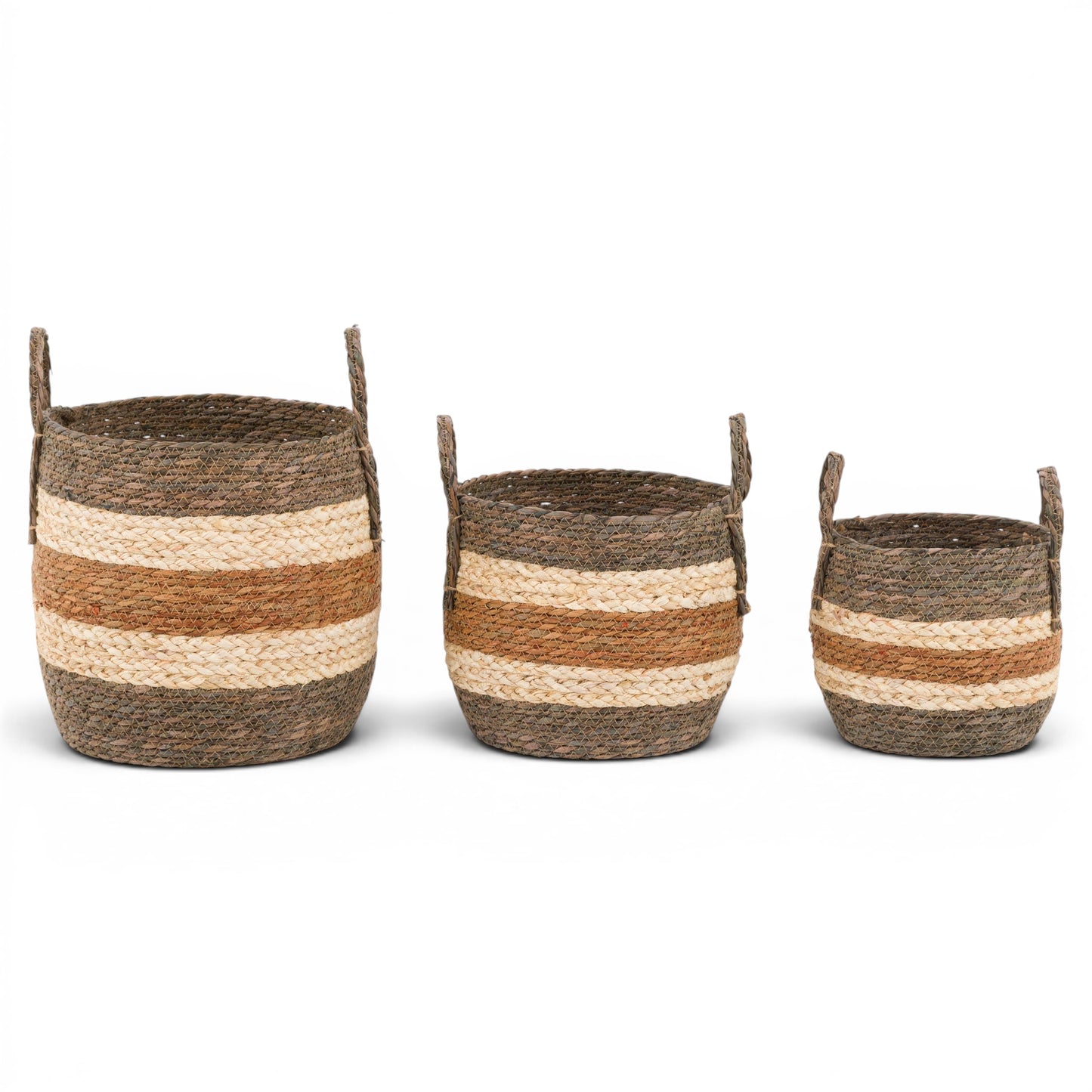 Orra Brown Striped Basket Set of 3