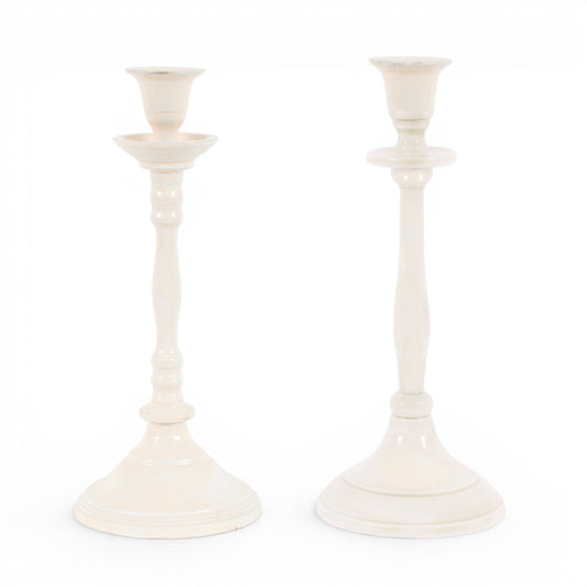 Altea Candlesticks Cream Set of 2