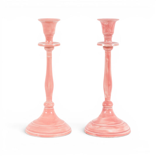 Erla Candlesticks Pink Set of 2