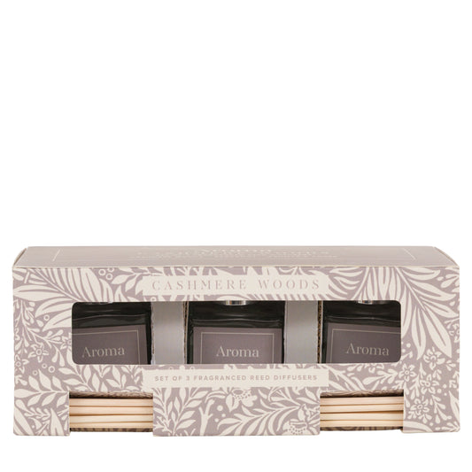 Cashmere Woods Reed Diffuser Set of 3