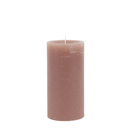 Pillar Candle Rustic Taupe 2pk Large