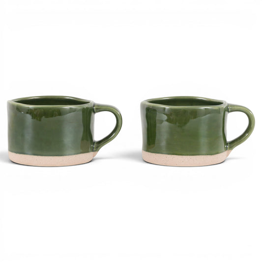 Rustic Mug Green - 4 Pack
