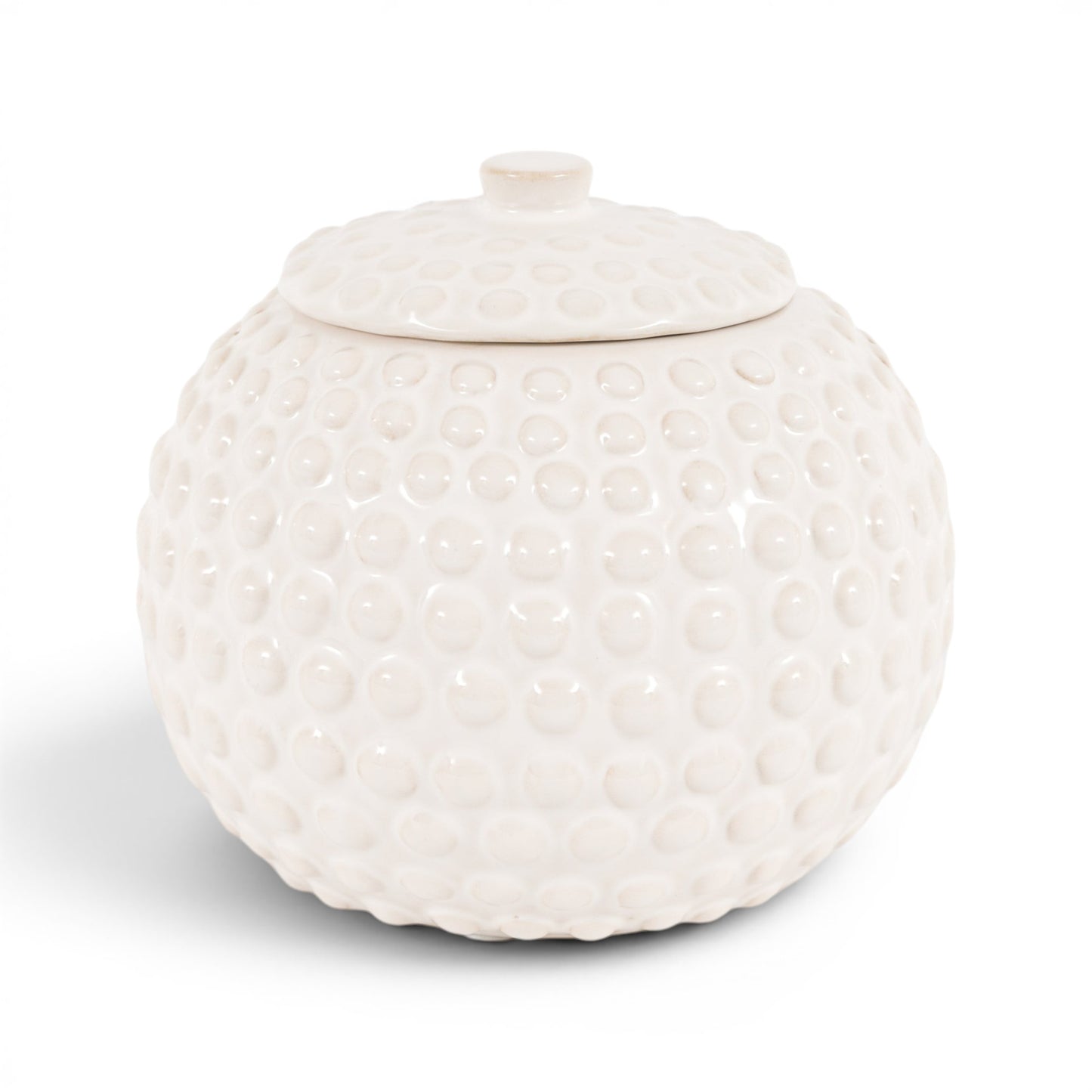 Alba Beaded Trinket Jar White Large