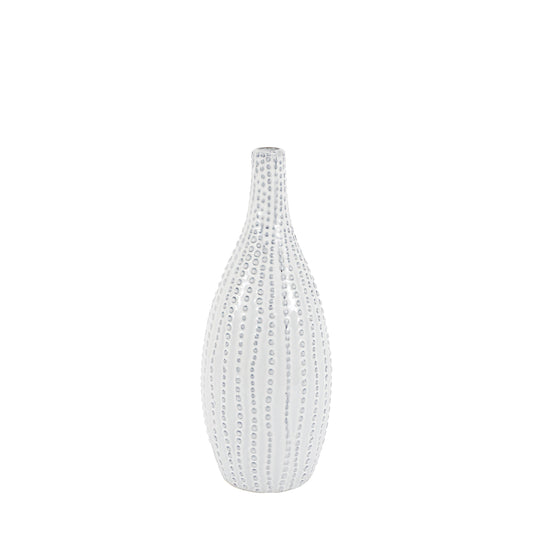 Lucia Beaded Vase White Large
