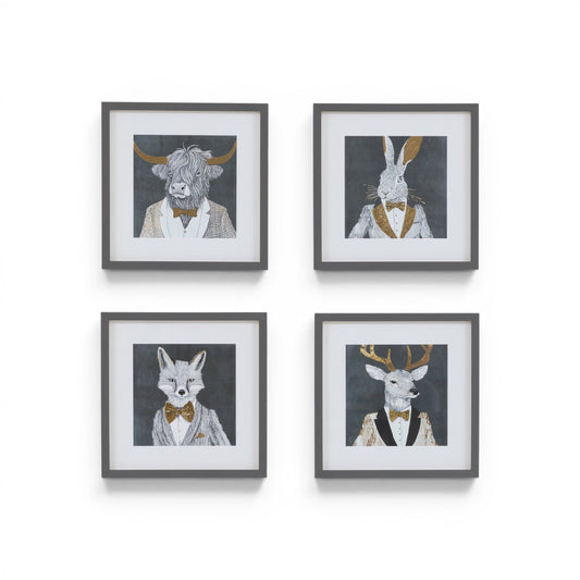 Woodland Gentry Framed Art Set of 4