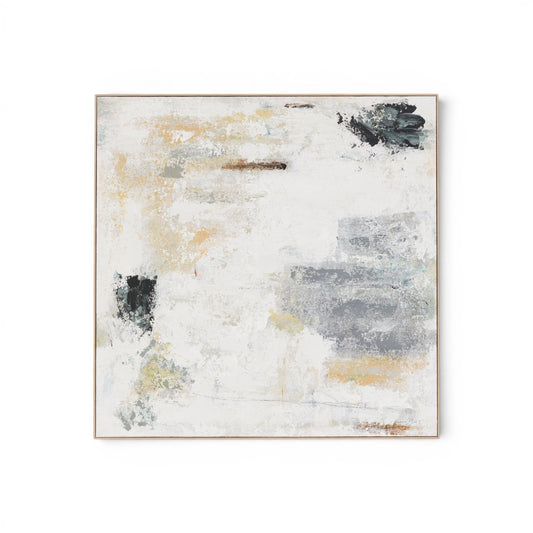White Noise Framed Canvas