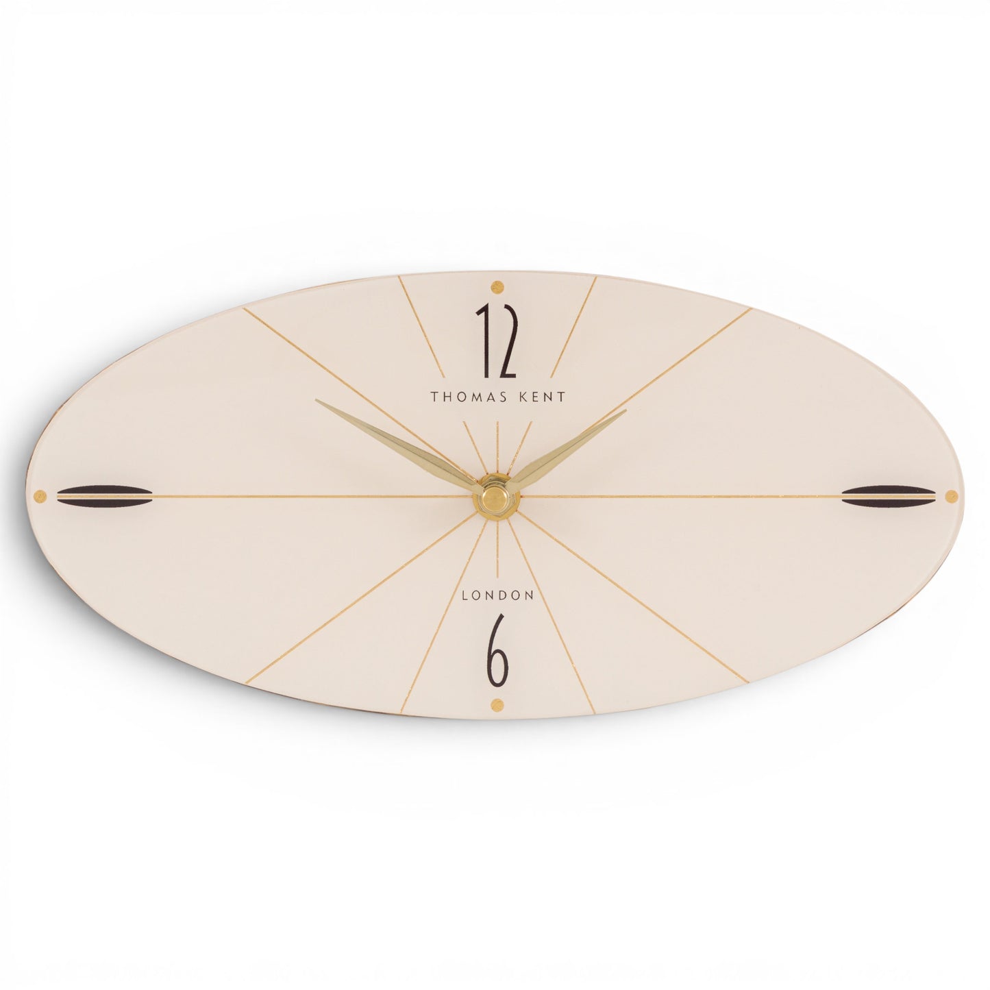 Greenwich Mantel Clock Oak Stripe 11 inches