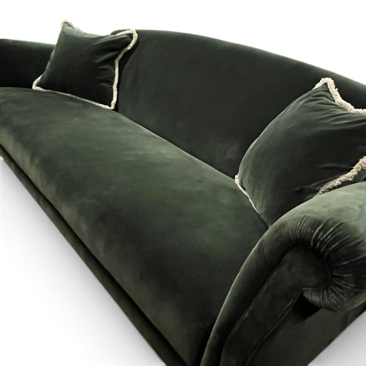 Tallis Grand Sofa in Emerald Velvet Fabric - Ex Display
