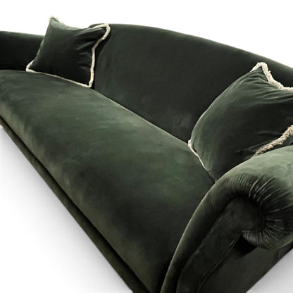 Tallis Grand Sofa in Emerald Velvet Fabric - Ex Display