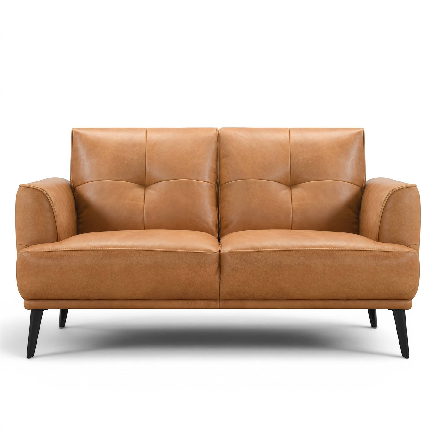 Jia 2 Seater Tan Leather Sofa - Pieces For Places