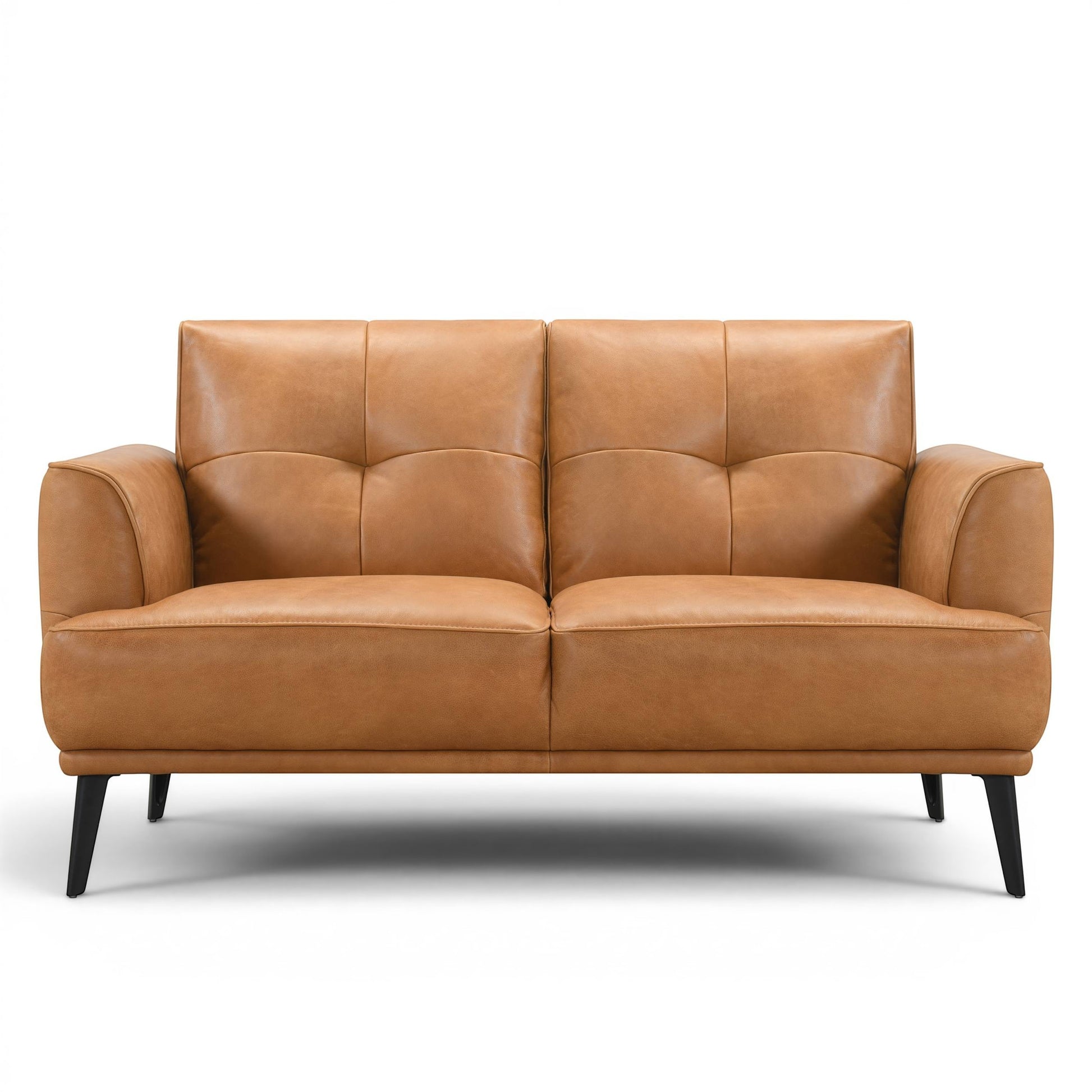 Jia 2 Seater Tan Leather Sofa - Pieces For Places