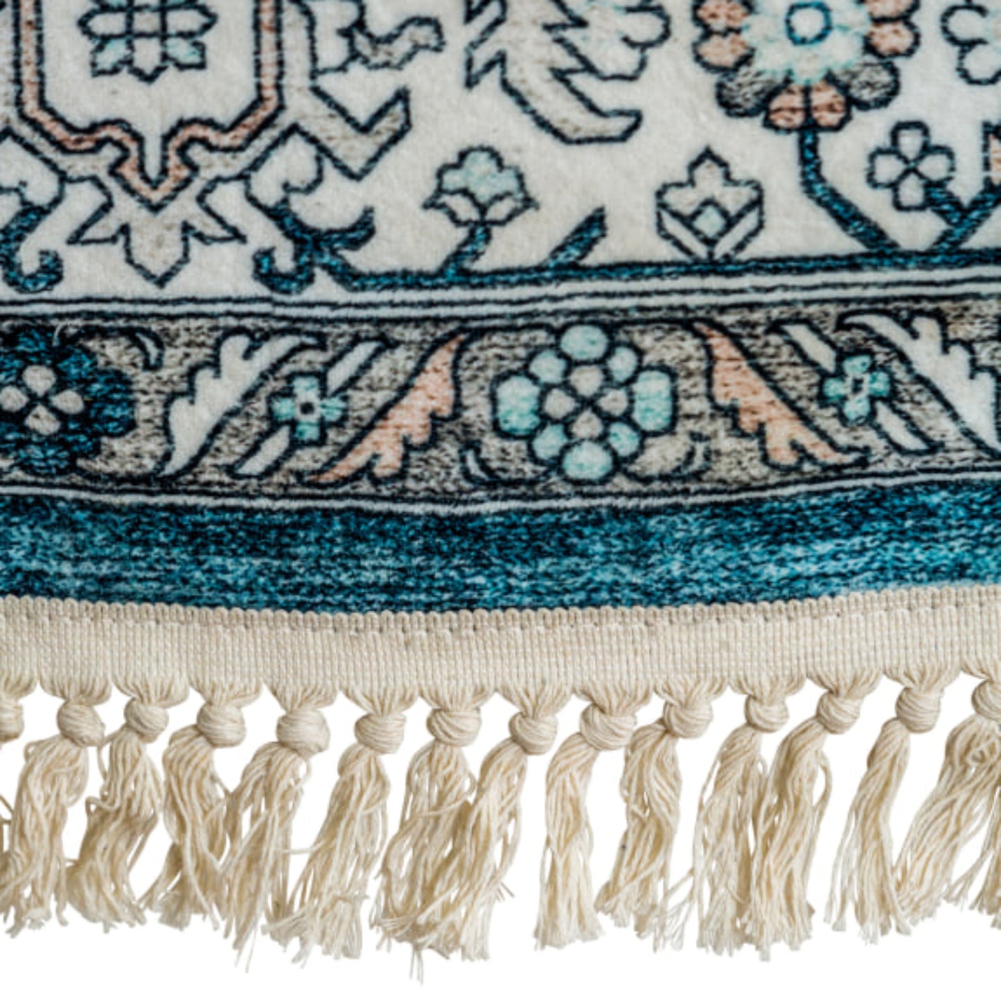 Persian Style Blue & Ivory Medallion Rug