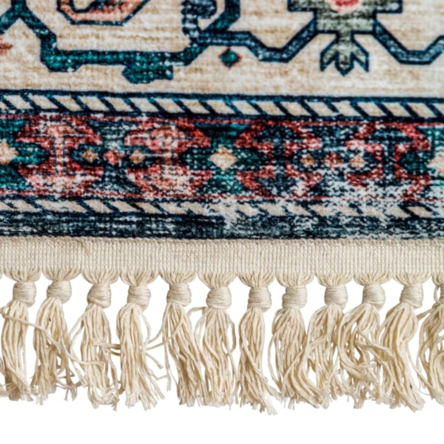 Persian Style Blush & Navy Medallion Rug