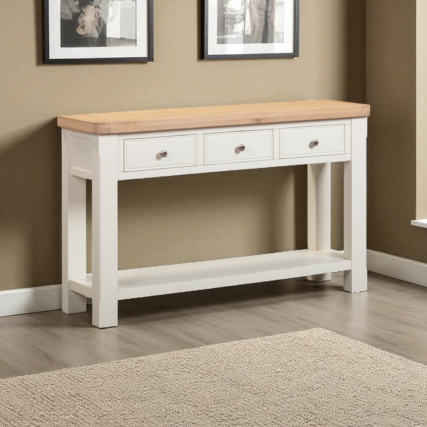 Chester Off-White 3 Drawer Sideboard