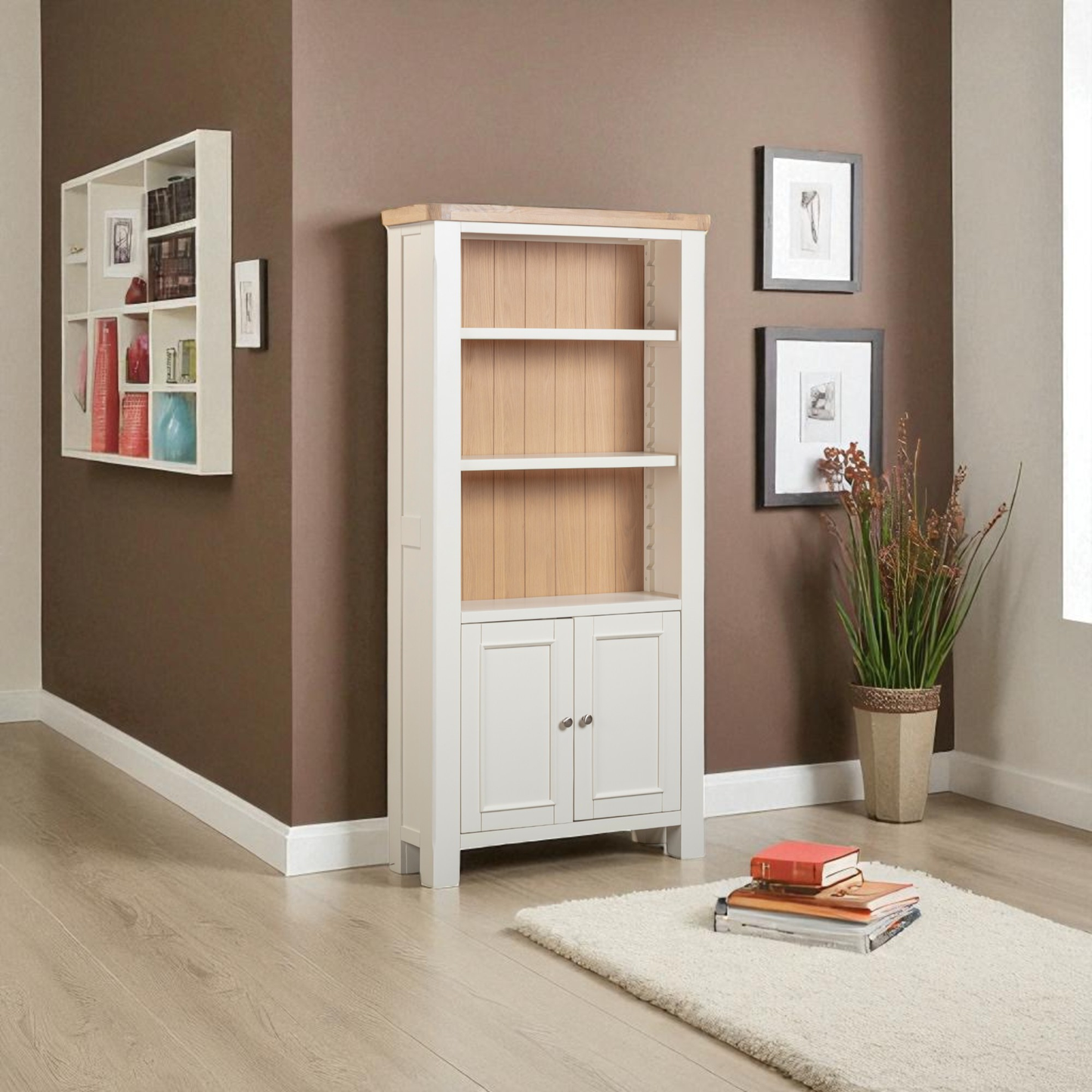 Chester Off-White Large Bookcase