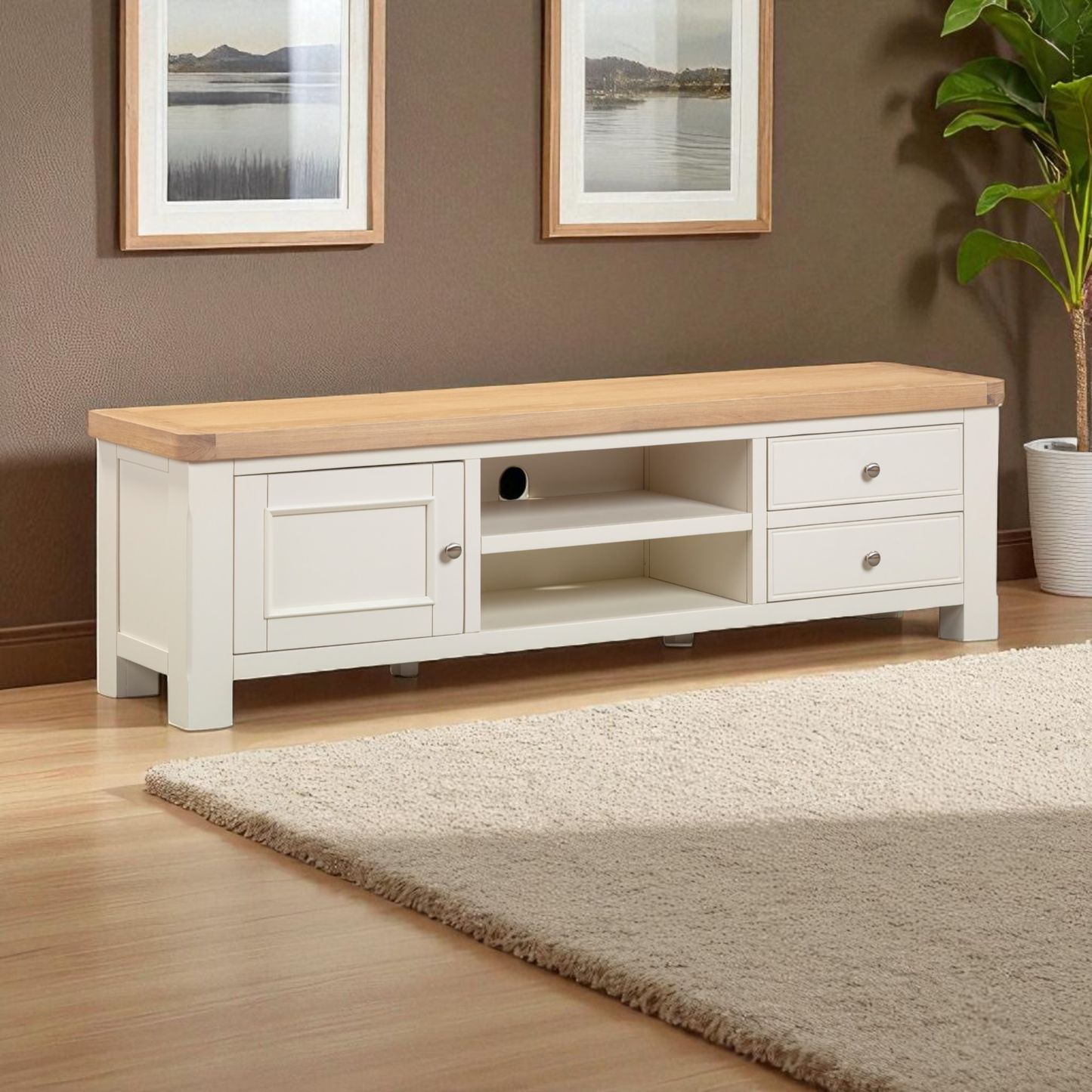 Chester Off-White Large TV Unit