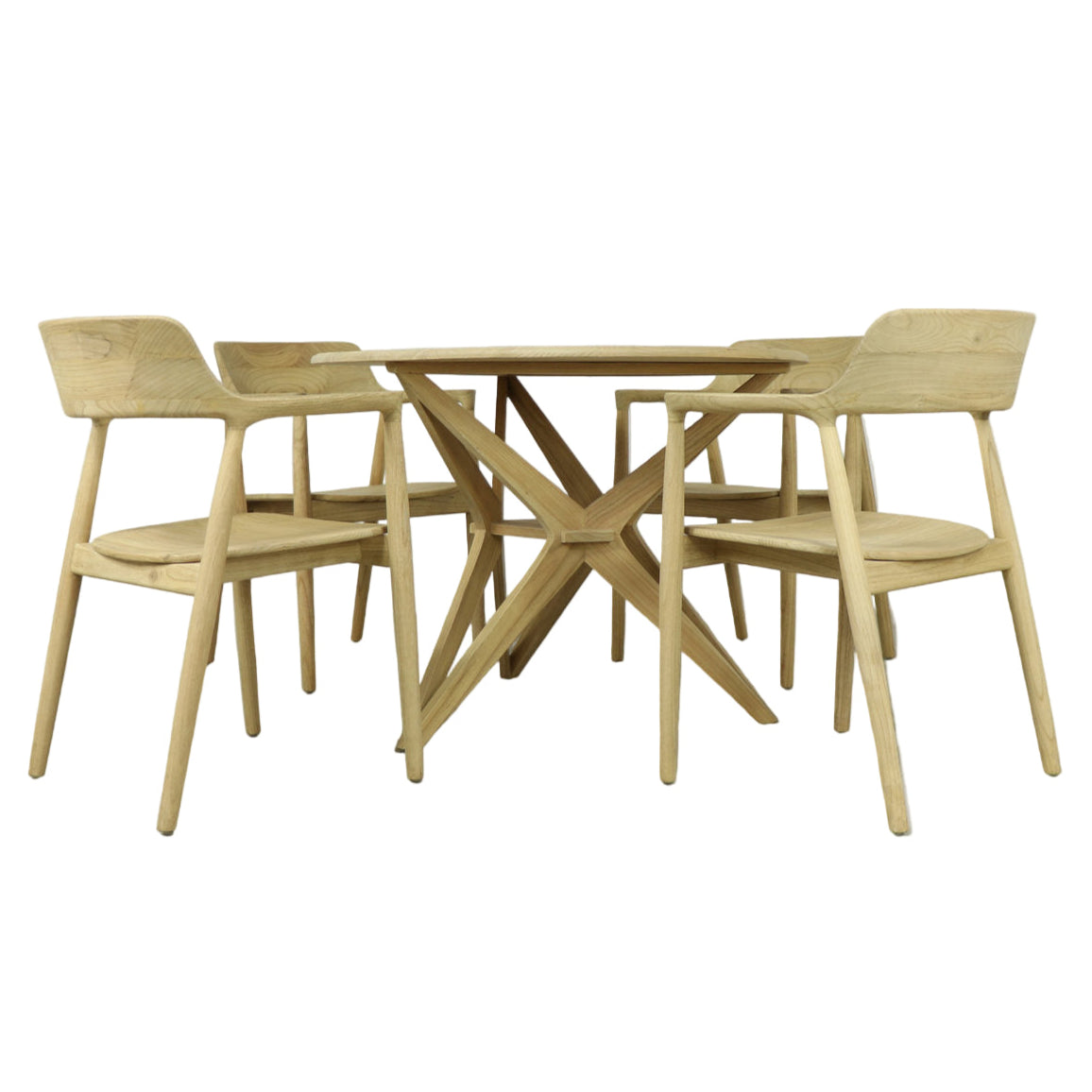 Coast 100cm Round Dining Table & Chair Set - Pieces For Places