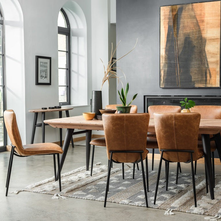 Ella Tan PU Leather Dining Chair