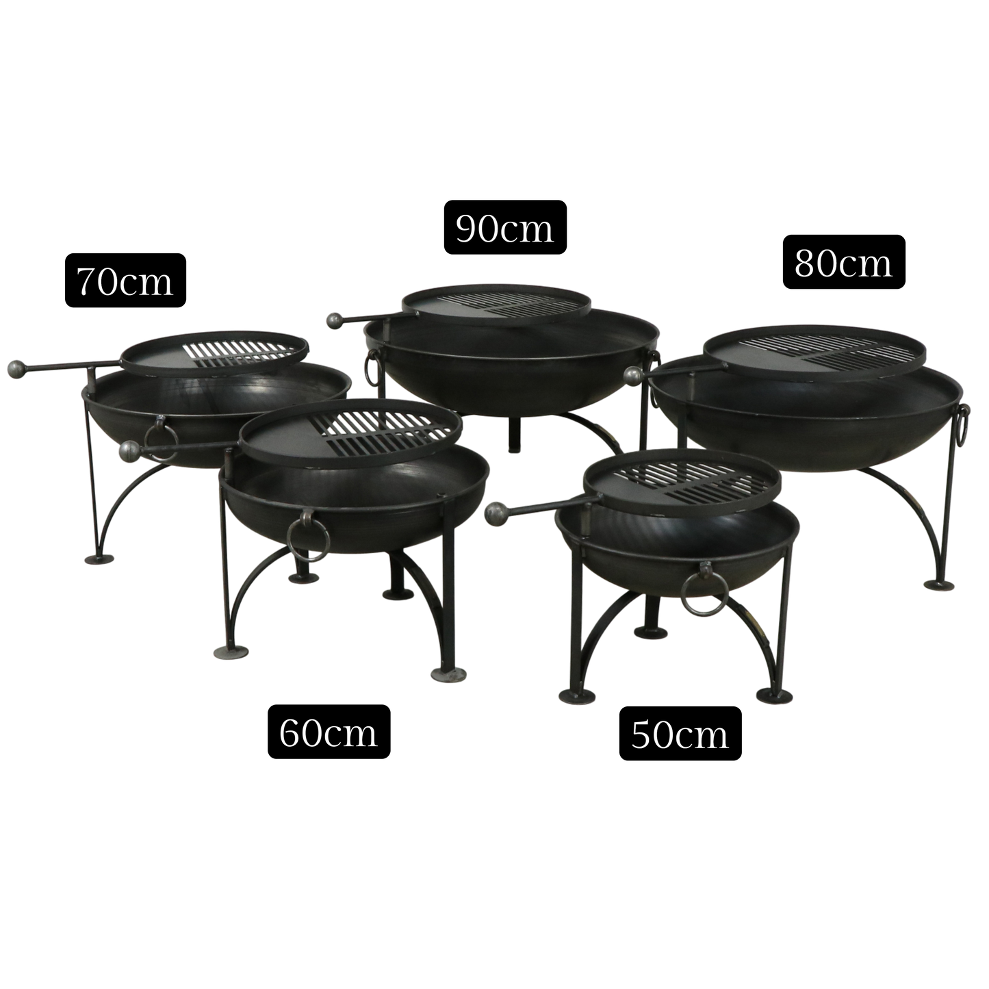 Arched Leg Fire Pits - 5 Sizes