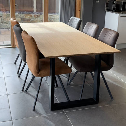 Flipper Oiled Oak Extending Dining Table - 4 Sizes - Pieces For Places